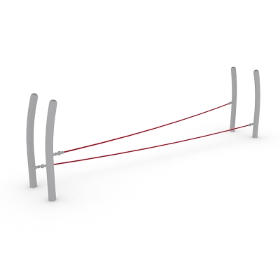 Διασχίστε προσεκτικά τους ευαίσθητους κινδύνους αυτής της πρόκλησης και κρατήστε την ισορροπία σας για να ξεφύγετε από το Βασίλειο του Βασιλιά Offa! Χωρίς πολλά σημεία για να κρατηθούν και δύο ανισουψές σχοινιά για να περπατήσουν, αυτό θα δοκιμάσει πραγματικά την ισορροπία, τον συντονισμό και την ευκινησία των παιδιών.