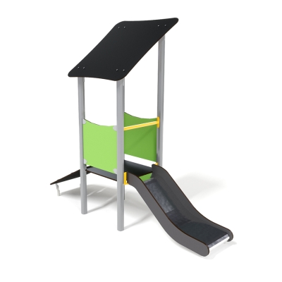 Η μονάδα παιχνιδιού Aoede έχει σχεδιαστεί ειδικά για νήπια ηλικίας 1-5 ετών. Αυτή η μονάδα παιδικής χαράς είναι ένα ιδανικό πρώτο βήμα στον κόσμο της διασκέδασης στην ύπαιθρο, ενθαρρύνοντας τη σωματική δραστηριότητα και τη δημιουργικότητα σε ένα ασφαλές περιβάλλον. Η μονάδα διαθέτει μια ράμπα αναρρίχησης με ήπια κλίση που οδηγεί σε μια ασφαλή, προστατευμένη πλατφόρμα, παρέχοντας στα μικρά παιδιά μια αίσθηση περιπέτειας και επιτυχίας καθώς ανεβαίνουν. Στην κορυφή, η πλατφόρμα προσφέρει έναν χώρο όχι μόνο για ξεκούραση, αλλά πυροδοτεί και ευφάνταστο παιχνίδι, καθώς τα παιδιά μπορούν να συμμετέχουν σε δημιουργικά σενάρια ενώ ανασηκώνονται με ασφάλεια από το έδαφος. Η κατάβαση γίνεται διασκεδαστική με μια μικρή τσουλήθρα, ιδανικού μεγέθους για νεότερους χρήστες, εξασφαλίζοντας μια ομαλή, συναρπαστική ολίσθηση πίσω στη γη. Προσαρμοσμένο για να ταιριάζει σε διάφορες μικρότερες ρυθμίσεις, διαθέτει ζωντανά πάνελ HPL, με επιλογές για ξύλινους ή χαλύβδινους πόλους, ενισχύοντας την οπτική του γοητεία. Για ευελιξία εγκατάστασης, επιλέξτε ανάμεσα σε βυθισμένη βάση ή αγκύρωση πάνω από το έδαφος.