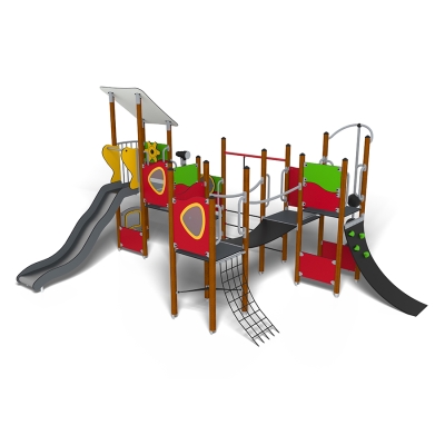 Runn, μια συναρπαστική δομή πολλαπλών παιχνιδιών που έχει σχεδιαστεί για να προσφέρει μια συναρπαστική και προκλητική εμπειρία παιχνιδιού για τα παιδιά. Με την ταλαντευόμενη ανάβαση και τη γέφυρα, το Runn προσφέρει μια συναρπαστική περιπέτεια που ενθαρρύνει τη σωματική δραστηριότητα, την ισορροπία και τον συντονισμό.