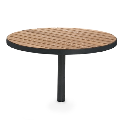 Το στρογγυλό τραπέζι Sofiero είναι ένα ευέλικτο και ανθεκτικό μεγάλο τραπέζι εξωτερικού χώρου με διάμετρο Ø1100, ιδανικό για τη δημιουργία φιλόξενων κοινωνικών χώρων σε πάρκα, πλατείες και κοινόχρηστους χώρους. Σχεδιασμένο για να συνδυάζεται με οποιοδήποτε έπιπλο εξωτερικού χώρου από τη σειρά Sofiero, όπως οι καρέκλες, ή για να συμπληρώνει συνδυασμούς καμπυλωτών πάγκων, αυτό το τραπέζι αναδεικνύει κάθε εξωτερικό περιβάλλον με τον κλασικό στρογγυλό σχεδιασμό του. Ιδανικό για συγκεντρώσεις, γεύματα ή χαλαρές συναντήσεις, το στρογγυλό τραπέζι Sofiero είναι κατασκευασμένο από υλικά υψηλής ποιότητας για να αντέχει στις καιρικές συνθήκες όλο το χρόνο, καθιστώντας το μια πρακτική επιλογή για δημόσιους χώρους. Αυτή η παραλλαγή έχει αγκύρωση, το ξύλο είναι σε χρώμα καφέ και έχει μαύρο μεταλλικό σκελετό.