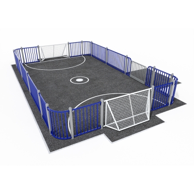 Το Santa Fe Arena είναι ένα συμπαγές γήπεδο 8x5 μ. σχεδιασμένο για μικρότερα παιδιά, διευκολύνοντας την τοποθέτησή του σε σχολικές αυλές, πάρκα ή κατοικημένες περιοχές. Ιδανικό για streetball (γνωστό και ως Joga), ποδόσφαιρο και floorball, ο απλός σχεδιασμός του περιλαμβάνει δύο μίνι τέρματα και πλευρικούς τοίχους ύψους 1 μέτρου με πύλη εισόδου. Το στάδιο προωθεί το κοινωνικό παιχνίδι και τη σωματική ανάπτυξη, ενισχύοντας τον συντονισμό χεριού-ματιού και τις κινητικές δεξιότητες. Ιδανικό για την καλλιέργεια των ονείρων των νεαρών αθλητών, το Santa Fe Arena παρέχει έναν διασκεδαστικό και προσβάσιμο χώρο για ενεργό παιχνίδι.