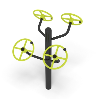 Το Push Hands είναι ένας ολοκληρωμένος εξωτερικός σταθμός γυμναστικής σχεδιασμένος για δύο χρήστες ταυτόχρονα, προωθώντας την ευλυγισία και τον συντονισμό του άνω μέρους του σώματος από τη μέση έως τους ώμους. Ο μοναδικός σχεδιασμός του διαθέτει ένα κάτω τμήμα προσβάσιμο σε χρήστες αναπηρικών αμαξιδίων, καθιστώντας το ιδανικό για άτομα όλων των ικανοτήτων. Αυτός ο εξοπλισμός χαμηλής έντασης υποστηρίζει ήπιες ασκήσεις που βασίζονται στην κίνηση, βοηθώντας την αποκατάσταση και παρέχοντας μια ελαφριά επιλογή προπόνησης για χρήστες διαφόρων επιπέδων φυσικής κατάστασης. Ιδανικό για πάρκα, υπαίθρια γυμναστήρια και χώρους γυμναστικής της κοινότητας, το Push Hands ενθαρρύνει την κοινωνική αλληλεπίδραση και την προσβάσιμη φυσική κατάσταση.