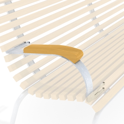 Υποβραχιόνιο για το παγκάκι πάρκου Stockholm. Τα μπράτσα πωλούνται σε ζεύγη και διατίθενται σε καφέ ή πράσινο χρώμα. Τα μπράτσα όχι μόνο προσδίδουν κομψές λεπτομέρειες στο παγκάκι πάρκου, αλλά χρησιμεύουν και ως χρήσιμο βοήθημα όταν θέλετε να καθίσετε ή να σηκωθείτε μετά από μια χαλαρωτική στιγμή. Αυτή η παραλλαγή είναι σε καφέ χρώμα με γαλβανισμένο φινίρισμα.