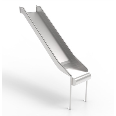 Ανθεκτική τσουλήθρα υψηλής ποιότητας από ανοξείδωτο ατσάλι, που παρέχεται με κιτ συναρμολόγησης για πλατφόρμες και δάπεδα. Η τσουλήθρα μπορεί να εγκατασταθεί σε μια πλαγιά ή σε έναν πύργο παιχνιδιού. Η ολίσθηση φέρνει στα παιδιά χαρά, βελτιώνοντας παράλληλα τη σωματική τους ανάπτυξη. Το σκαρφάλωμα και στη συνέχεια η ολίσθηση προς τα κάτω βελτιώνει την ισορροπία, την αντίληψη του χώρου και τη δύναμη. Οι κοινωνικές πτυχές της εναλλαγής και της βοήθειας μεταξύ τους προς και από την τσουλήθρα εμπλουτίζουν την εμπειρία παιχνιδιού