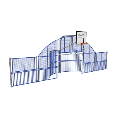 Το Utah Arena αποτελεί μια ολοκληρωμένη λύση για ποδόσφαιρο, χάντμπολ και μπάσκετ, καθιστώντας το ιδανικό για σχολικές αυλές και πάρκα. Οι περιμετρικοί τοίχοι βοηθούν στον περιορισμό των χαμένων σουτ και πλαισιώνουν τον αγωνιστικό χώρο, εξαλείφοντας την ανάγκη για πλήρη περίφραξη. Αυτός ο σχεδιασμός εξασφαλίζει πρακτικό, ευέλικτο παιχνίδι και βελτιώνει τη χρηστικότητα του χώρου πολλαπλών αθλημάτων.