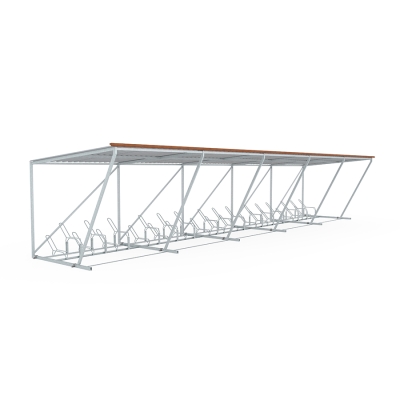 Το στέγαστρο ποδηλάτων Boras είναι μια ασφαλής, πρακτική λύση αποθήκευσης για την προστασία των ποδηλάτων από κλοπή, βανδαλισμούς και αντίξοες καιρικές συνθήκες. Ιδανικό για δημόσιους χώρους, κατοικίες και χώρους εργασίας, αυτό το στέγαστρο παρέχει έναν ασφαλή, οργανωμένο χώρο αποθήκευσης ποδηλάτων. Διατίθεται σε πέντε παραλλαγές που ταιριάζουν σε διαφορετικές ανάγκες, και το συγκεκριμένο μοντέλο μπορεί να φιλοξενήσει έως και 30 ποδήλατα.