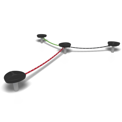 Η ισορροπία σχοινιού Railay είναι ένα μεσαίου μεγέθους μονοπάτι ισορροπίας, σχεδιασμένο για να υποστηρίζει την ανάπτυξη δεξιοτήτων και την ενίσχυση της αυτοπεποίθησης. Διαθέτει τέσσερις πλατφόρμες , με μια κεντρική πλατφόρμα που διακλαδίζεται σε τρία συνδετικά σχοινιά σε διάφορα μήκη - 2μ, 3μ και 4μ. Αυτή η διάταξη ενθαρρύνει τους χρήστες να ξεκινήσουν με το κοντύτερο σχοινί και σταδιακά να ανεβαίνουν σε μεγαλύτερα, πιο απαιτητικά μονοπάτια καθώς βελτιώνεται η ισορροπία και ο συντονισμός τους. Συμπαγές αλλά ελκυστικό, το Slackline Railay είναι ιδανικό για σχολεία, πάρκα και δημόσιες παιδικές χαρές που επιθυμούν να προωθήσουν τη σωματική ανάπτυξη μέσω διασκεδαστικού, ενεργού παιχνιδιού.