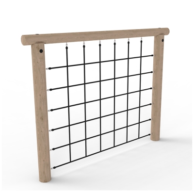 Η Αναρρίχηση με δίχτυ προσφέρει στα παιδιά μια μοναδική και συναρπαστική εμπειρία αναρρίχησης. Με ένα στιβαρό δίχτυ αγκυροβολημένο ανάμεσα στις στιβαρές δοκούς, η περιπέτεια και η διασκέδαση είναι εγγυημένες. Σε αυτό το δίχτυ αναρρίχησης, τα παιδιά μπορούν να αμφισβητήσουν τα φυσικά τους όρια. Η επίτευξη της κορυφής μπορεί να μοιάζει με ένα μεγάλο επίτευγμα, ειδικά όταν προσπαθούν να διασχίσουν την κορυφαία δοκό. Εκτός από την ανάπτυξη της ισορροπίας τους, ενισχύεται ο συντονισμός, η κρίση απόστασης και η μυϊκή δύναμη. Τα ποικίλα υλικά στον εξοπλισμό ενεργοποιούν και οξύνουν τις αισθήσεις των παιδιών. Πολλά παιδιά μπορούν να παίξουν και να σκαρφαλώσουν ταυτόχρονα. Αυτό ενθαρρύνει τη συνεργασία και την κοινωνική αλληλεπίδραση, καθώς τα παιδιά παρακινούν, βοηθούν και προκαλούν το ένα το άλλο στο δρόμο τους προς την κορυφή..