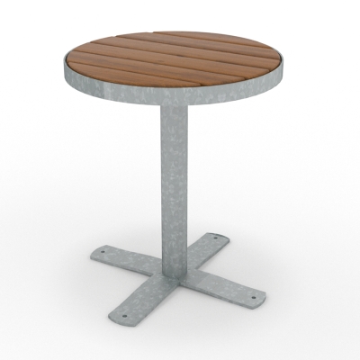 Το στρογγυλό τραπέζι Sofiero είναι ένα ευέλικτο και ανθεκτικό μικρό τραπέζι εξωτερικού χώρου με διάμετρο Ø600, ιδανικό για τη δημιουργία φιλόξενων κοινωνικών χώρων σε πάρκα, πλατείες και κοινόχρηστους χώρους. Σχεδιασμένο για να συνδυάζεται με οποιοδήποτε έπιπλο εξωτερικού χώρου από τη σειρά Sofiero, όπως οι καρέκλες, ή για να συμπληρώνει συνδυασμούς καμπυλωτών πάγκων, αυτό το τραπέζι αναδεικνύει κάθε εξωτερικό περιβάλλον με τον κλασικό στρογγυλό σχεδιασμό του. Ιδανικό για συγκεντρώσεις, γεύματα ή χαλαρές συναντήσεις, το στρογγυλό τραπέζι Sofiero είναι κατασκευασμένο από υλικά υψηλής ποιότητας για να αντέχει στις καιρικές συνθήκες όλο το χρόνο, καθιστώντας το μια πρακτική επιλογή για δημόσιους χώρους. Αυτή η παραλλαγή είναι ελεύθερη , το ξύλο είναι σε χρώμα καφέ και έχει γαλβανιζέ μεταλλικό σκελετό.