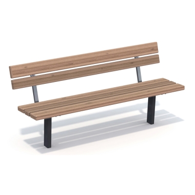 Το παγκάκι πάρκου Ekeby με πλάτη συνδυάζει τον μινιμαλιστικό σχεδιασμό με την ευελιξία, καθιστώντας το μια κομψή προσθήκη σε κάθε εξωτερικό χώρο. Μέρος της σειράς Ekeby, αυτό το παγκάκι πάρκου μπορεί να συνδυαστεί με ασορτί τραπέζια ή παγκάκια χωρίς πλάτη για να δημιουργήσει έναν φιλόξενο εξωτερικό χώρο συγκέντρωσης. Η συλλογή Ekeby είναι απλή αλλά εξαιρετικά λειτουργική και προσεκτικά σχεδιασμένη για να διαρκέσει για πολλά χρόνια. Τα μπράτσα πωλούνται σε ζεύγη ξεχωριστά και διατίθενται σε μαύρο χρώμα ή γαλβανιζέ. Αυτή η παραλλαγή έχει αγκύρωση επί του εδάφους , σε χρώμα καφέ ξύλου με μαύρο μεταλλικό σκελετό.