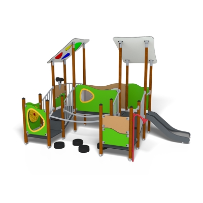 Το Hornavan είναι μια συμπαγής κατασκευή παιχνιδιού για μικρότερα παιδιά, με τέσσερις πλατφόρμες, χρωματιστά πάνελ και έναν τιμόνι πλοίου. Το χρωματιστό φως από την οροφή φωτίζει την επόμενη περιπέτεια των μικρών σας εξερευνητών.