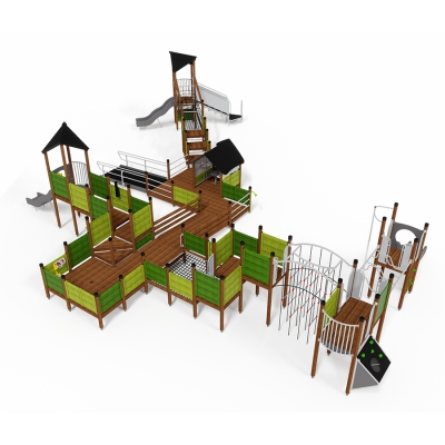 Το UniPlay Zion θέτει τα πρότυπα για παιχνίδι χωρίς αποκλεισμούς. Η παιδική χαρά χωρίζεται σε πολλά τμήματα: ένα με πρόσβαση για αναπηρικά αμαξίδια για παιχνίδι χαμηλού επιπέδου, το οποίο περιλαμβάνει καλύβα, παιχνίδια, τιμόνι πλοίου και πάνελ οδήγησης. Ένα άλλο με εύκολες επιλογές μεταφοράς περιλαμβάνει εύκολη πρόσβαση στην τσουλήθρα ή ένα μεγάλο δίχτυ για χαλάρωση. Και το τελευταίο τμήμα παρουσιάζει πιο απαιτητικά στοιχεία, όπως μια ζούγκλα αναρρίχησης που οδηγεί σε έναν πύργο με σκάλα, στύλο πυροσβέστη και τοίχο αναρρίχησης. Ας ξεκινήσει η περιπέτεια!