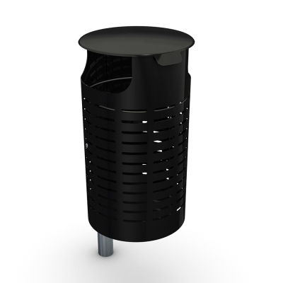 Ο κάδος απορριμμάτων Orebro είναι ένας από τους μικρότερους κάδους απορριμμάτων μας με χωρητικότητα 25 λίτρων, γεγονός που τον καθιστά ιδανική επιλογή για τοποθεσίες με περιορισμένο χώρο. Το καπάκι στον κάδο εμποδίζει την διασπορά των απορριμμάτων και δυσκολεύει τα πουλιά να κάθονται στην άκρη. Το τυπικό χρώμα είναι μαύρο, αλλά το προϊόν μπορεί επίσης να διατεθεί σε άλλα χρώματα. Ο κάδος απορριμμάτων Orebro προσθέτει μια πινελιά κομψότητας σε οποιοδήποτε περιβάλλον. Η κομψή του εμφάνιση βελτιώνει τη συνολική ατμόσφαιρα των δημόσιων χώρων, ενθαρρύνοντας παράλληλα την ορθή απόρριψη των απορριμμάτων. Κατασκευασμένος από υλικά υψηλής ποιότητας, ανθεκτικά στη διάβρωση, εξασφαλίζει μακροχρόνια απόδοση, μειώνοντας την ανάγκη για συχνή συντήρηση. Αυτή η παραλλαγή διαθέτει αγκύρωση με πλευρικό στύλο.