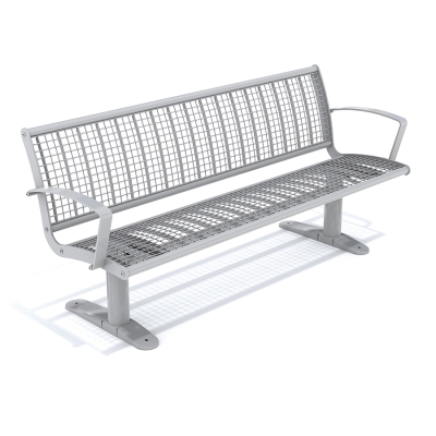 Το παγκάκι Esplanad με μπράτσα και πλάτη είναι ένα στιβαρό ατσάλινο παγκάκι σχεδιασμένο να αντέχει σε όλες τις καιρικές συνθήκες, καθιστώντας το μια αξιόπιστη επιλογή για εξωτερικούς χώρους όλο το χρόνο. Διαθέσιμο σε αγκύρωση άνω και επί του εδάφους, το παγκάκι Esplanad συνδυάζει την ανθεκτικότητα με τον διαχρονικό σχεδιασμό, αναβαθμίζοντας τα πάρκα, τα μονοπάτια και τους κοινόχρηστους χώρους με στιβαρά καθίσματα που απαιτούν ελάχιστη συντήρηση. Αυτή η παραλλαγή είναι άνω του εδάφους.