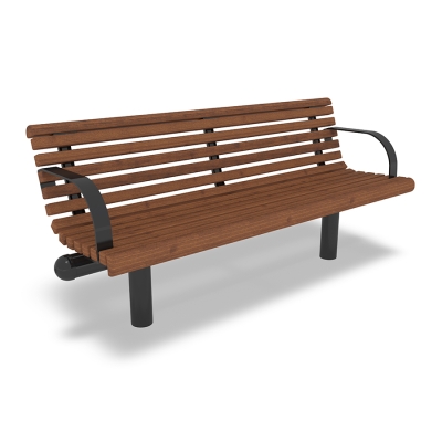 Το παγκάκι πάρκου City Form με πλάτη και μπράτσα είναι μια ανθεκτική, κομψή επιλογή καθίσματος σχεδιασμένη για αστικά περιβάλλοντα και πάρκα. Με τον μοντέρνο σχεδιασμό και την στιβαρή κατασκευή του, αυτό το παγκάκι πάρκου προσθέτει μια σύγχρονη πινελιά στους δημόσιους χώρους, παρέχοντας παράλληλα άνετα καθίσματα για κοινωνική αλληλεπίδραση. Τα παγκάκια City Form αναβαθμίζουν τους εξωτερικούς χώρους με λειτουργικό σχεδιασμό που συμπληρώνει τόσο το φυσικό όσο και το αστικό περιβάλλον. Αυτή η παραλλαγή έχει αγκύρωση επί του εδάφους, είναι σε χρώμα καφέ με μαύρο μεταλλικό σκελετό και μπράτσα.