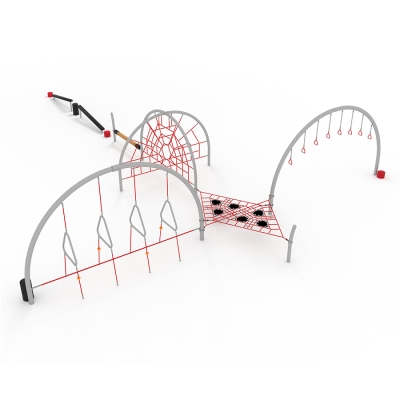 Ετοιμαστείτε για μια περιπέτεια μέσα από επικίνδυνους βράχους, σπηλιές και βουνοκορφές. Αυτός ο μεσαίος συνδυασμός προσφέρει όλα τα επίπεδα πρόκλησης για αναρρίχηση, σύρσιμο και ενδυνάμωση. Επιπλέον, ένα υψηλό επίπεδο για εξισορρόπηση. Αποτελείται από τις NRG μονάδες Uluru, Cheddar Gorge, Tierra Del Fuego, Double Klondike, Triangle Net και ένα Jungle Rope.