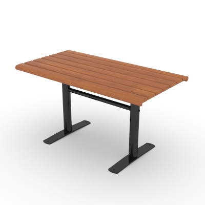 Το τραπέζι Sofiero συνδυάζει διαχρονικό σχεδιασμό και πρακτικότητα, καθιστώντας το μια τέλεια προσθήκη σε κάθε εξωτερικό περιβάλλον. Ως μέρος της σειράς επίπλων Sofiero, αυτό το τραπέζι συνδυάζεται όμορφα με παγκάκια και καρέκλες Sofiero ή ενσωματώνεται άψογα με άλλα αρθρωτά στοιχεία για να δημιουργήσει έναν ευέλικτο και φιλόξενο κοινωνικό χώρο. Κατασκευασμένο από ανθεκτικά υλικά για να αντέχει στις εξωτερικές συνθήκες, είναι ιδανικό για πάρκα, αστικούς χώρους και χώρους ανάπαυσης, ενισχύοντας την κοινοτική διαβίωση και την απόλαυση σε εξωτερικούς χώρους. Αυτή η παραλλαγή είναι ανεξάρτητη, κατασκευασμένο από σκληρό ξύλο και διαθέτει μαύρο μεταλλικό σκελετό.