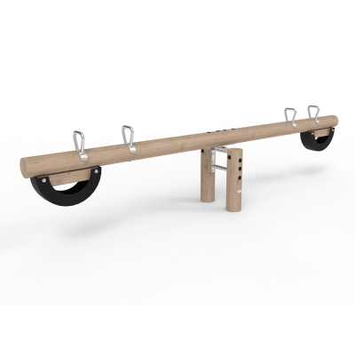 Αυτή η κλασική τραμπάλα, εξοπλισμένη με τέσσερις στιβαρές ατσάλινες λαβές και ελαστικά για απορρόφηση κραδασμών, φέρνει διαχρονική διασκέδαση στην παιδική χαρά, προσκαλώντας τα παιδιά να απολαύσουν τη συγκίνηση του να ανεβαίνουν ψηλά και να κατεβαίνουν γρήγορα. Σχεδιασμένη για έως και τέσσερα παιδιά, η τραμπάλα προωθεί το κοινωνικό παιχνίδι, τη συνεργασία και την εμπιστοσύνη, καθώς τα παιδιά συνεργάζονται για να ισορροπήσουν, να λαμβάνουν υπόψη τον ρυθμό ο ένας του άλλου και να κινούνται συγχρονισμένα. Κατά τη διάρκεια του παιχνιδιού, τα παιδιά βελτιώνουν βασικές σωματικές δεξιότητες όπως η ισορροπία, ο συντονισμός και ο ρυθμός, ενώ παράλληλα ενδυναμώνουν τους μύες των ποδιών τους.