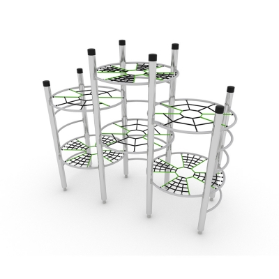 Το UniPlay Fyri είναι μια μοντέρνα παιδική χαρά αναρρίχησης σχεδιασμένη για παιδιά ηλικίας 5 ετών και άνω, προσφέροντας μια σειρά από προκλήσεις και συναρπαστικές ευκαιρίες παιχνιδιού. Ιδανικό για ανταγωνιστικό παιχνίδι, τα παιδιά μπορούν να αγωνιστούν μεταξύ τους μέχρι την κορυφή χρησιμοποιώντας διάφορες επιλογές αναρρίχησης, συμπεριλαμβανομένης της Webby αναρρίχησης. Για όσους προτιμούν ένα διάλειμμα ή έναν κοινωνικό χώρο, οι περιοχές Webby Relax σε διαφορετικά ύψη προσφέρουν ένα εξαιρετικό μέρος για χαλάρωση. Το Fyri συνδυάζει την αναρρίχηση, την αιώρηση και την κοινωνική αλληλεπίδραση, βοηθώντας τα παιδιά να αναπτύξουν δύναμη, ισορροπία και συντονισμό ενώ διασκεδάζουν. Ιδανικό για πάρκα, σχολεία και παιδικές χαρές που αναζητούν μια δομή αναρρίχησης υψηλής αξίας για παιχνίδι.