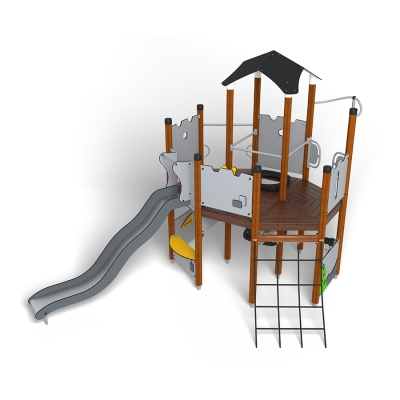 Το UniPlay Harstena είναι μια παιδική χαρά με έναν πύργο με θέμα το κάστρο, σχεδιασμένη για παιδιά ηλικίας 5 ετών και άνω, προσφέροντας ένα μεγάλο επάνω κατάστρωμα με πολλαπλές επιλογές πρόσβασης και κατάβασης, όπως δίχτυ αναρρίχησης, στύλο πυροσβέστη και ψηλή τσουλήθρα. Το παιχνίδι στο ισόγειο διαθέτει διαδραστικά πάνελ και πάγκο καταστήματος, παρέχοντας ευκαιρίες παιχνιδιού χωρίς αποκλεισμούς για παιδιά διαφορετικών ικανοτήτων. Θεματικές παιδικές χαρές όπως η UniPlay Harstena εμπνέουν ευφάνταστες περιπέτειες, ενθαρρύνουν την κοινωνική αλληλεπίδραση και υποστηρίζουν την ανάπτυξη κινητικών δεξιοτήτων, τον συντονισμό και το συνεργατικό παιχνίδι, καθιστώντας την μια εξαιρετική προσθήκη σε σχολεία, νηπιαγωγεία και κοινοτικές παιδικές χαρές.