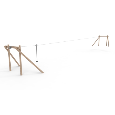 Το τελεφερίκ προσφέρει στα παιδιά τη συγκίνηση της ολίσθησης στον αέρα σε μια συναρπαστική και ασφαλή βόλτα. Με διαφορά ύψους 1.5 μέτρου από την αρχή μέχρι το τέλος, παρέχει ακριβώς τη σωστή αναλογία ταχύτητας και ύψους για να δημιουργήσει αυτό το συναρπαστικό συναίσθημα «γαργαλητού στην κοιλιά» που λατρεύουν τα παιδιά. Το τελεφερίκ προάγει την ανάπτυξη της χωρικής επίγνωσης, της ισορροπίας και της κατανόησης της ταχύτητας και της βαρύτητας. Ενθαρρύνει επίσης την κοινωνική αλληλεπίδραση, καθώς τα παιδιά περιμένουν με τη σειρά τους τη βόλτα τους, καλλιεργώντας τη συνεργασία και την υπομονή.