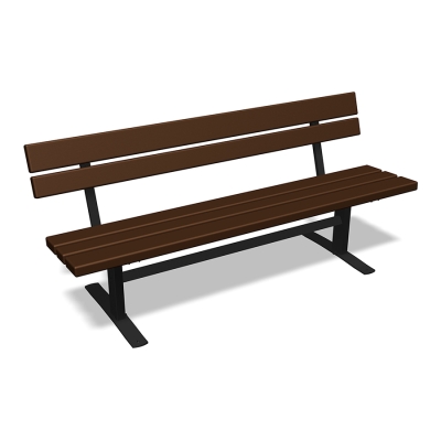 Το παγκάκι πάρκου Ekeby με πλάτη συνδυάζει τον μινιμαλιστικό σχεδιασμό με την ευελιξία, καθιστώντας το μια κομψή προσθήκη σε κάθε εξωτερικό χώρο. Μέρος της σειράς Ekeby, αυτό το παγκάκι πάρκου μπορεί να συνδυαστεί με ασορτί τραπέζια ή παγκάκια χωρίς πλάτη για να δημιουργήσει έναν φιλόξενο εξωτερικό χώρο συγκέντρωσης. Η συλλογή Ekeby είναι απλή αλλά εξαιρετικά λειτουργική και προσεκτικά σχεδιασμένη για να διαρκέσει για πολλά χρόνια. Τα μπράτσα πωλούνται σε ζεύγη ξεχωριστά και διατίθενται σε μαύρο χρώμα ή γαλβανιζέ. Αυτή η παραλλαγή έχει αγκύρωση άνω του εδάφους , σε χρώμα καφέ από ανακυκλωμένο πλαστικό με μαύρο μεταλλικό σκελετό.