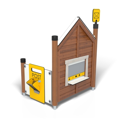 Το πάνελ παιχνιδιού UniPlay Postal Office είναι μια παιδική χαρά με θέμα το ταχυδρομείο που ενθαρρύνει το ευφάνταστο παιχνίδι ρόλων για παιδιά ηλικίας 2 ετών και άνω. Μέρος της δημοφιλούς σειράς UniPlay Play Town, προσκαλεί τα παιδιά να αναλάβουν ρόλους όπως ταχυδρομικός υπάλληλος, πελάτης ή ταχυδρόμος, ενθαρρύνοντας τη δημιουργικότητα, την επικοινωνία και την κοινωνική αλληλεπίδραση. Αυτή η ενδιαφέρουσα μονάδα βοηθά τα παιδιά να αναπτύξουν πολύτιμες δεξιότητες ζωής καθώς εξερευνούν διαφορετικά σενάρια και συνεργάζονται με συνομηλίκους, καθιστώντας την μια συναρπαστική και εκπαιδευτική προσθήκη σε κάθε παιδική χαρά. Ιδανική για πάρκα, σχολεία και χώρους παιχνιδιού της κοινότητας που αναζητούν υψηλή αξία παιχνιδιού και διαδραστικά χαρακτηριστικά