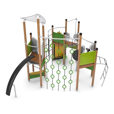 Το UniPlay Jilax, μια δυναμική και συναρπαστική δομή πολλαπλών παιχνιδιών με τρεις πύργους, σχεδιασμένη να προσφέρει στα παιδιά μια διεγερτική και διαδραστική εμπειρία παιχνιδιού. Με τη μοναδική τριγωνική του διαμόρφωση, το UniPlay Jilax προσφέρει πολλαπλές διαδρομές και έναν κεντρικό κοινωνικό χώρο, ενθαρρύνοντας τα παιδιά να δοκιμάσουν τα όριά τους, να αναπτύξουν σωματικές δεξιότητες και να αλληλεπιδράσουν με τους συνομηλίκους τους.