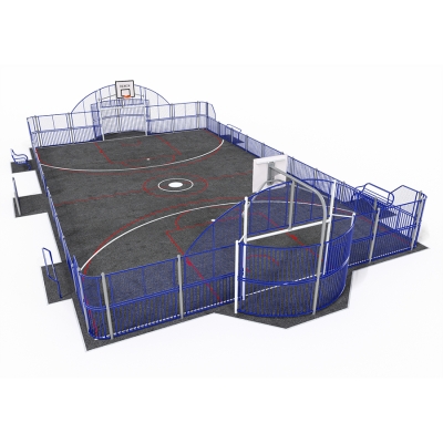 Το Arena Atlanta είναι ένα ευέλικτο πολύ-αθλητικό στάδιο σχεδιασμένο για να υποστηρίζει το ενεργό παιχνίδι και να δείχνει τη δέσμευση της κοινότητάς σας στους νέους. Διαθέτοντας έναν αγωνιστικό χώρο 20x12 μ., περιλαμβάνει ενσωματωμένα τέρματα και μπασκέτες, επιτρέποντας εύκολες μεταβάσεις μεταξύ μπάσκετ, ποδοσφαίρου, χάντμπολ και φλόρμπολ. Το στάδιο είναι προσβάσιμο μέσω μιας πύλης σικέιν και περιλαμβάνει πάνελ ύψους 2 μέτρων με τοξωτό τμήμα τέρματος, στρογγυλεμένες γωνίες και κομψά πάνελ σκαλοπατιού από 2 μέτρα έως 1 μέτρο. Προσαρμόσιμο στις ανάγκες σας, το Arena Atlanta είναι η ιδανική λύση για την προώθηση του ενεργού, χωρίς αποκλεισμούς παιχνιδιού.