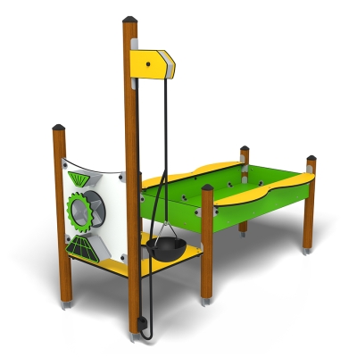 Η αμμοδόχος Baskarp είναι ένα ευρύχωρο και ευέλικτο σύστημα παιχνιδιού με άμμο, το οποίο διαθέτει ένα μεγάλο αμμοδοχείο, δύο μεγάλα βοηθητικά τραπέζια, ένα μικρό διαδραστικό πάνελ άμμου, ένα τραπέζι άμμου με μπολ και ένα ανυψωτικό άμμου. Σχεδιασμένο για σχολεία, νηπιαγωγεία και δημόσιες παιδικές χαρές, το Baskarp ενθαρρύνει την αισθητηριακή εξερεύνηση, τον συντονισμό και τη δημιουργική σκέψη. Τα ποικίλα στοιχεία υποστηρίζουν τόσο το ατομικό όσο και το ομαδικό παιχνίδι, βοηθώντας τα παιδιά να αναπτύξουν λεπτές κινητικές δεξιότητες και κοινωνική αλληλεπίδραση μέσω του σκαψίματος, του χυσίματος και της ανύψωσης. Είναι μια ιδανική επιλογή για τον εμπλουτισμό των εξωτερικών περιβαλλόντων παιχνιδιού με υψηλή αξία παιχνιδιού και εκπαιδευτικά οφέλη. Τα υπερυψωμένα αμμοδοχεία παρέχουν ευκολότερη πρόσβαση για χρήστες αναπηρικών αμαξιδίων, υποστηρίζοντας πιο συμπεριληπτικό παιχνίδι. Οι χρωματικές αντιθέσεις που χρησιμοποιούνται σε αυτόν τον συνδυασμό βοηθούν επίσης στη βελτίωση της ορατότητας για παιδιά με προβλήματα όρασης.