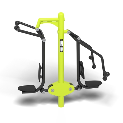 Το Lat Pull &amp; Chest Press είναι μια ευέλικτη μονάδα γυμναστικής δύο σε ένα για εξωτερικούς χώρους, που προσφέρει πλήρη εκγύμναση του άνω μέρους του σώματος για βελτίωση της στάσης του σώματος και της μυϊκής δύναμης. Το lat pull down ενδυναμώνει τους ώμους, τους δικέφαλους, τον κορμό και την πλάτη, ενώ οι πιέσεις στήθους στοχεύουν στο στήθος, τους κοιλιακούς, τους τρικέφαλους και τους δελτοειδή. Σχεδιασμένο για άνεση και ασφάλεια, διαθέτει εργονομικό κάθισμα για στήριξη πλάτης, στρογγυλεμένες άκρες και άνετες σφαιρικές λαβές με εσωτερικά στοπ. Κατασκευασμένο από ανθεκτικό χάλυβα με φινίρισμα ηλεκτροστατικής βαφής, το Lat Pull &amp; Chest Press είναι εξαιρετικά ανθεκτικό στους βανδαλισμούς, καθιστώντας το μια αξιόπιστη και λειτουργική προσθήκη σε οποιονδήποτε εξωτερικό χώρο γυμναστικής.