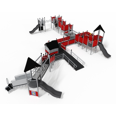 Το UniPlay Zion θέτει τα πρότυπα για παιχνίδι χωρίς αποκλεισμούς. Η παιδική χαρά χωρίζεται σε πολλά τμήματα: ένα με πρόσβαση για αναπηρικά αμαξίδια σε χαμηλό επίπεδο, με καλύβα, παιχνίδια, τιμόνι πλοίου και πάνελ οδήγησης. Ένα άλλο με εύκολες επιλογές μεταφοράς περιλαμβάνει εύκολη πρόσβαση στην τσουλήθρα ή ένα μεγάλο δίχτυ για χαλάρωση. Και το τελευταίο τμήμα παρουσιάζει πιο απαιτητικά στοιχεία, όπως μια ζούγκλα αναρρίχησης που οδηγεί σε έναν πύργο με σκάλα, συρόμενο στύλο και τοίχο αναρρίχησης. Ας ξεκινήσει η περιπέτεια!