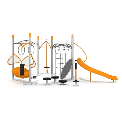 Ζήστε τη χαρά του ενεργού παιχνιδιού και της ευφάνταστης εξερεύνησης με το Αgito Nell. Ο πρωτοποριακός σχεδιασμός, τα χαρακτηριστικά χωρίς αποκλεισμούς και η ανθεκτική κατασκευή το καθιστούν εξαιρετική επιλογή για παιδικές χαρές, σχολεία και χώρους αναψυχής, παρέχοντας στα παιδιά μια ασφαλή και συναρπαστική εμπειρία παιχνιδιού που ενθαρρύνει τη σωματική δραστηριότητα και πυροδοτεί τη δημιουργικότητά τους.