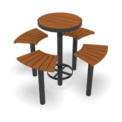 Το σετ επίπλων μπαρ Sofiero εξωτερικού χώρου συνδυάζει κομψότητα και ανθεκτικότητα, καθιστώντας το μια τέλεια προσθήκη σε κάθε πάρκο, εξωτερική τραπεζαρία ή κοινωνικό χώρο. Αυτό το σετ, κατασκευασμένο από ξύλο υψηλής ποιότητας με γαλβανισμένο μεταλλικό σκελετό, περιλαμβάνει ένα τραπέζι μπαρ σε ύψος και ασορτί σκαμπό που προσκαλούν τους επισκέπτες να συγκεντρωθούν, να κοινωνικοποιηθούν και να χαλαρώσουν. Το σετ επίπλων μπαρ Sofiero φέρνει στυλ και λειτουργικότητα σε εξωτερικούς χώρους, δημιουργώντας έναν μοντέρνο, φιλόξενο χώρο για αλληλεπίδραση και απόλαυση με την κοινότητα. Αγοράστε ολόκληρο το σετ με τραπέζι και τέσσερα σκαμπό ή τα μέρη ξεχωριστά. Αυτή η παραλλαγή έχει χυτευτές αγκυρώσεις, είναι κατασκευασμένη από σκληρό ξύλο και έχει μαύρο μεταλλικό σκελετό.