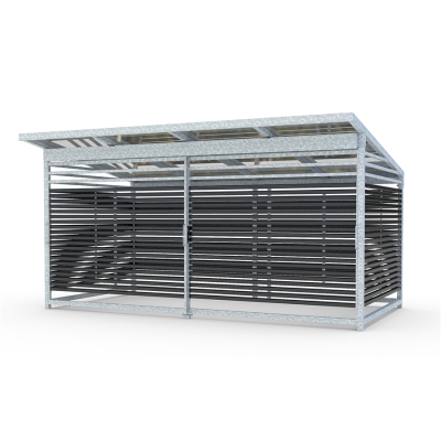 Οι πόρτες των στεγάστρων για ποδήλατα έχουν σχεδιαστεί ειδικά για να παρέχουν ασφαλή έλεγχο πρόσβασης για στέγαστρα ποδηλάτων με καμπύλες ή ίσιες στέγες. Αυτές οι πόρτες χρησιμεύουν ως σημεία εισόδου και εξόδου για τους ποδηλάτες, διασφαλίζοντας παράλληλα την ασφάλεια των ποδηλάτων τους.