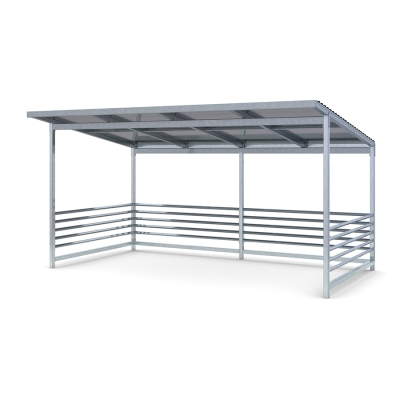 Το στέγαστρο ποδηλάτων Capella είναι ένα στιβαρό στέγαστρο ποδηλάτων κατάλληλο για σχολικούς χώρους, πάρκα και κατοικημένες περιοχές. Με τις γαλβανισμένες τετράγωνες κολόνες και την στιβαρή κατασκευή της οροφής, ουσιαστικά δεν χρειάζεται συντήρηση. Το γκαράζ ποδηλάτων μπορεί να φιλοξενήσει έως και δώδεκα ποδήλατα, αλλά μπορεί επίσης να επεκταθεί σε διάφορες διαμορφώσεις. Συνιστούμε την προσθήκη 2 βάσεων ποδηλάτων Gemini (8003537) για να χωρέσουν 12 ποδήλατα. Μπορεί επίσης να χρησιμοποιηθεί ως στέγαστρο για καρότσια ή ως σταθμός διαλογής απορριμμάτων. Αυτή η παραλλαγή διαθέτει ίσια οροφή από κασσίτερο.