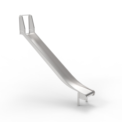 Ανθεκτική τσουλήθρα υψηλής ποιότητας από ανοξείδωτο ατσάλι, που παρέχεται με κιτ συναρμολόγησης για πλατφόρμες και δάπεδα. Η τσουλήθρα μπορεί να εγκατασταθεί σε μια πλαγιά ή σε έναν πύργο παιχνιδιού. Η ολίσθηση φέρνει στα παιδιά χαρά, βελτιώνοντας παράλληλα τη σωματική τους ανάπτυξη. Το σκαρφάλωμα και στη συνέχεια η ολίσθηση προς τα κάτω βελτιώνει την ισορροπία, την αντίληψη του χώρου και τη δύναμη. Οι κοινωνικές πτυχές της εναλλαγής και της βοήθειας μεταξύ τους προς και από την τσουλήθρα εμπλουτίζουν την εμπειρία παιχνιδιού.