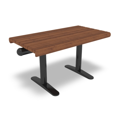 Ως μέρος της ευέλικτης σειράς επίπλων City Form, αυτό το τραπέζι σας επιτρέπει να δημιουργείτε προσαρμοσμένους συνδυασμούς επίπλων, προσαρμοσμένους στο περιβάλλον και τις ανάγκες σας. Με επιφάνεια σε καφέ χρώμα πεύκου και μαύρο σκελετό, προσφέρει μια διαχρονική αισθητική κατάλληλη για πάρκα, αυλές και άλλους δημόσιους χώρους. Ανθεκτικό και κομψό, το τραπέζι City Form είναι ιδανικό για την ενίσχυση των κοινοτικών συνδέσεων σε κοινόχρηστους εξωτερικούς χώρους.