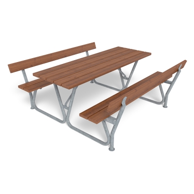 Το τραπέζι πικνίκ Ljung διαθέτει πλάτη και στις δύο πλευρές, παρέχοντας επιπλέον άνεση και καθιστώντας το μια φιλόξενη επιλογή για να απολαμβάνετε την ύπαιθρο. Ιδανικό για πάρκα, χώρους ανάπαυσης, σχολεία και οικιακούς χώρους, αυτό το τραπέζι πικνίκ προσφέρει ένα φιλόξενο σημείο για χαλάρωση, γεύματα και κοινωνικές συγκεντρώσεις. Ο άνετος σχεδιασμός του ενθαρρύνει τους ανθρώπους να καθίσουν αναπαυτικά, να χαλαρώσουν και να απολαύσουν τον καθαρό αέρα σε οποιοδήποτε δημόσιο χώρο. Αυτή η παραλλαγή έχει μήκος 1,8 μ.