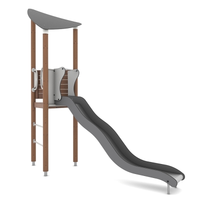 Αυτό το συμπαγές πολυλειτουργικό σπιτάκι παιχνιδιού προσφέρει πολλές επιλογές παιχνιδιού, από δημιουργικό παιχνίδι ρόλων μέχρι σωματικές προκλήσεις. Ο χώρος στο ισόγειο είναι προσβάσιμος σε όλους και τα πλαίσια αναρρίχησης είναι αρκετά εύκολα στην αντιμετώπιση, έτσι ώστε παιδιά όλων των ηλικιών και ικανοτήτων να μπορούν να παίξουν μαζί.