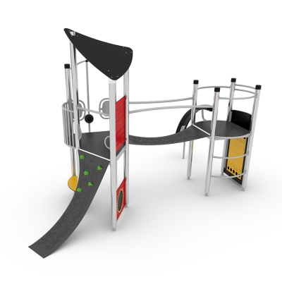 Το UniPlay Lavon είναι μια δυναμική μονάδα παιδικής χαράς πολλαπλών παιχνιδιών σχεδιασμένη για παιδιά ηλικίας 5 ετών και άνω, που προσφέρει μια μεγάλη ποικιλία από προκλήσεις αναρρίχησης και συναρπαστικά χαρακτηριστικά παιχνιδιού για ποικίλες ικανότητες. Με τέσσερις συναρπαστικές εισόδους στους πύργους, συμπεριλαμβανομένων των ραγών αναρρίχησης και της απαιτητικής αναρρίχησης με ταλάντωση, τα παιδιά μπορούν να εξερευνήσουν διαφορετικούς τρόπους κίνησης ενώ βιώνουν την περιπέτεια , τις προκλήσεις και τον ενθουσιασμό. Στην κορυφή, μπορούν να δοκιμάσουν την ισορροπία τους στη γέφυρα ταλάντωσης ή να απολαύσουν την ταχύτητα και τον ενθουσιασμό της τσουλήθρας Arco. Οι δραστηριότητες στο έδαφος περιλαμβάνουν ευφάνταστο παιχνίδι στον πάγκο του καταστήματος και ένα φιλικό παιχνίδι σύνδεση 4, εξασφαλίζοντας διασκέδαση για όλους. Ιδανικό για πάρκα, σχολεία και παιδικές χαρές, το Lavon προσφέρει υψηλή αξία παιχνιδιού και ατελείωτες ευκαιρίες για ενεργό και κοινωνικό παιχνίδι.