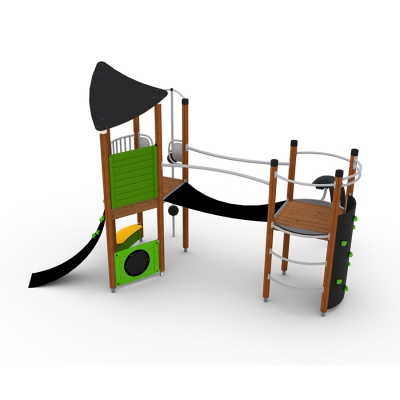 Το UniPlay Lavon είναι μια δυναμική μονάδα πολλαπλών παιχνιδιών σχεδιασμένη για παιδιά ηλικίας 5 ετών και άνω, που προσφέρει μια μεγάλη ποικιλία από προκλήσεις αναρρίχησης και συναρπαστικά χαρακτηριστικά παιχνιδιού για ποικίλες ικανότητες. Με τέσσερις συναρπαστικές εισόδους στους πύργους, συμπεριλαμβανομένων των ραγών αναρρίχησης και της απαιτητικής αναρρίχησης με ταλάντωση, τα παιδιά μπορούν να εξερευνήσουν διαφορετικούς τρόπους κίνησης ενώ βιώνουν την περιπέτεια προκλήσεις και ενθουσιασμό. Στην κορυφή, μπορούν να δοκιμάσουν την ισορροπία τους στη γέφυρα ταλάντωσης ή να απολαύσουν την ταχύτητα και τον ενθουσιασμό της τσουλήθρας Arco. Οι δραστηριότητες στο επίπεδο του εδάφους περιλαμβάνουν ευφάνταστο παιχνίδι στον πάγκο του καταστήματος και ένα φιλικό παιχνίδι σύνδεση 4, εξασφαλίζοντας διασκέδαση για όλους. Ιδανικό για πάρκα, σχολεία και παιδικές χαρές, το Lavon προσφέρει υψηλή αξία παιχνιδιού και ατελείωτες ευκαιρίες για ενεργό και κοινωνικό παιχνίδι.