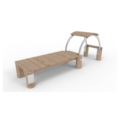 Ο πάγκος με αψίδα είναι ένα ευέλικτο όργανο γυμναστικής σχεδιασμένο τόσο για εξωτερικούς χώρους γυμναστικής όσο και για παιδικές χαρές. Στοχεύει κυρίως στην ενδυνάμωση των κοιλιακών μυών μέσω κοιλιακών, ενώ υποστηρίζει επίσης μια ποικιλία άλλων ασκήσεων, καθώς και εκγύμναση πλάτης και χεριών, καθιστώντας το ένα πολυλειτουργικό όργανο γυμναστικής.