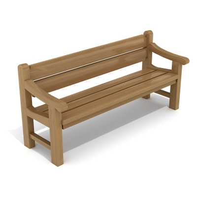 Το ανεξάρτητο παγκάκι πάρκου εξωτερικού χώρου England με πλάτη και μπράτσα διαθέτει κατασκευή από μασίφ ξύλο, δίνοντας στα έπιπλα μια παραδοσιακή και στιβαρή εμφάνιση. Η σειρά επίπλων England διαθέτει απαλά καμπυλωτά μπράτσα, καθίσματα και πλάτες με ανάγλυφο περίγραμμα για βέλτιστη άνεση. Το ελαφρώς υπερυψωμένο ύψος καθίσματος και τα στιβαρά μπράτσα κάνουν το κάθισμα και την όρθια στάση ευκολότερο. Χωρίς αγκύρωση.