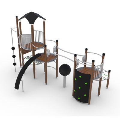 Το UniPlay Sungam είναι μια ευέλικτη μονάδα πολλαπλών παιχνιδιών σχεδιασμένη για παιδιά ηλικίας 5 ετών και άνω, προσφέροντας μια σειρά από επίπεδα πρόκλησης και λειτουργίες παιχνιδιού για να κρατά τα παιδιά απασχολημένα. Με επιλογές για ολίσθηση, άλμα και αναρρίχηση, προάγει τη σωματική δραστηριότητα, ενισχύοντας παράλληλα τη δύναμη, την ισορροπία και τον συντονισμό. Οι εξερευνητές μπορούν να έχουν πρόσβαση στους πύργους της παιδικής χαράς μέσω διαφόρων σημείων εισόδου, όπως ο καμπυλωτός τοίχος αναρρίχησης, οι ράγες αναρρίχησης, το σύστημα αναρρίχησης με μπάλα και το σύστημα αναρρίχησης webby, καλύπτοντας διαφορετικά επίπεδα δεξιοτήτων. Για όσους αναζητούν χρόνο χαλάρωσης, οι χώροι χαλάρωσης και ξεκούρασης Webby παρέχουν χώρους για χαλάρωση και κοινωνικοποίηση. Ιδανικοί για πάρκα, σχολεία και παιδικές χαρές, το Sungam προσφέρει υψηλή αξία παιχνιδιού και ποικίλες ευκαιρίες παιχνιδιού.