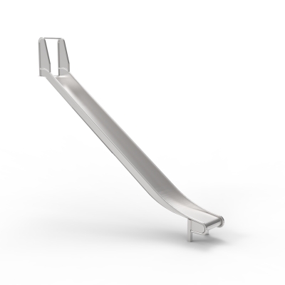 Ανθεκτική τσουλήθρα υψηλής ποιότητας από ανοξείδωτο ατσάλι, που παρέχεται με κιτ συναρμολόγησης για πλατφόρμες και δάπεδα. Η τσουλήθρα μπορεί να εγκατασταθεί σε μια πλαγιά ή σε έναν πύργο παιχνιδιού. Η ολίσθηση φέρνει στα παιδιά χαρά, βελτιώνοντας παράλληλα τη σωματική τους ανάπτυξη. Το σκαρφάλωμα και στη συνέχεια η ολίσθηση προς τα κάτω βελτιώνει την ισορροπία, την αντίληψη του χώρου και τη δύναμη. Οι κοινωνικές πτυχές της εναλλαγής και της βοήθειας μεταξύ τους προς και από την τσουλήθρα εμπλουτίζουν την εμπειρία παιχνιδιού.