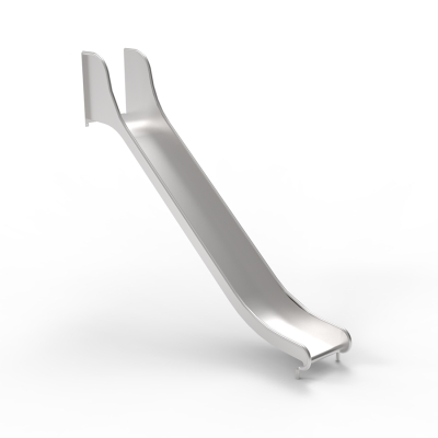 Ανθεκτική τσουλήθρα υψηλής ποιότητας από ανοξείδωτο ατσάλι, που παρέχεται με κιτ συναρμολόγησης για πλατφόρμες και δάπεδα. Η τσουλήθρα μπορεί να εγκατασταθεί σε μια πλαγιά ή σε έναν πύργο παιχνιδιού. Η ολίσθηση φέρνει στα παιδιά χαρά, βελτιώνοντας παράλληλα τη σωματική τους ανάπτυξη. Το σκαρφάλωμα και στη συνέχεια η ολίσθηση προς τα κάτω βελτιώνει την ισορροπία, την αντίληψη του χώρου και τη δύναμη. Οι κοινωνικές πτυχές της εναλλαγής και της βοήθειας μεταξύ τους προς και από την τσουλήθρα εμπλουτίζουν την εμπειρία παιχνιδιού.