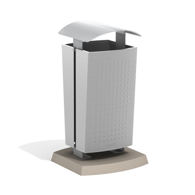 Η μεγάλη χωρητικότητα του Sergel σε συνδυασμό με το όμορφο σχήμα του, το έχουν κάνει πολύ δημοφιλές σε αστικά περιβάλλοντα. Το φαρδύ και χαμηλό άνοιγμα καθιστά δυνατή την απόρριψη ογκωδών απορριμμάτων, όπως κουτιά πίτσας, αλλά δυσκολεύει τα μεγαλύτερα πουλιά να κάθονται στην άκρη. Η πόρτα ανοίγει με ένα τυπικό τριγωνικό κλειδί και η εντελώς κρυμμένη σακούλα απορριμμάτων απελευθερώνεται εύκολα χωρίς περιττό σήκωμα. Το Sergel διατίθεται ως στάνταρ σε μαύρο ή γαλβανισμένο εν θερμώ, αλλά μπορεί επίσης να προσφερθεί σε άλλα χρώματα. Αυτή η παραλλαγή είναι με ανεξάρτητη τοποθέτηση και είναι γαλβανισμένος εν θερμό.