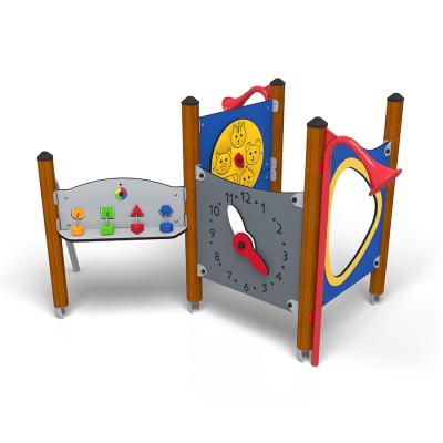 Το UniMini Amungen είναι μια πολύχρωμη, χαμηλού επιπέδου παιδική χαρά, ειδικά σχεδιασμένη για παιδιά ηλικίας 3-5 ετών. Γεμάτο διασκέδαση και μάθηση, διαθέτει τέσσερα ενδιαφέροντα διαδραστικά πάνελ, όπως ένα ρολόι για παιχνίδι με τον χρόνο, ένα πάζλ με σχήματα για γνωστική ανάπτυξη, ένα ζωάκι-στριφτάρι για ευφάνταστη διασκέδαση και ένα πάνελ τούνελ που προσθέτει σωματική δραστηριότητα. Οι σωλήνες ομιλίας ενθαρρύνουν την παιχνιδιάρικη επικοινωνία και την κοινωνική αλληλεπίδραση, πυροδοτώντας την περιέργεια και το γέλιο μεταξύ των μικρών φίλων. Με τον φωτεινό σχεδιασμό και την εύκολη πρόσβαση, το UniMini Amungen παρέχει ένα ασφαλές, συμπεριληπτικό και διεγερτικό περιβάλλον που υποστηρίζει την πρώιμη ανάπτυξη, διατηρώντας παράλληλα τον χρόνο παιχνιδιού συναρπαστικό, εκπαιδευτικό και γεμάτο ανακάλυψη.