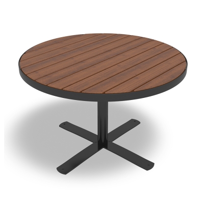 Το στρογγυλό τραπέζι Sofiero είναι ένα ευέλικτο και ανθεκτικό μεγάλο τραπέζι εξωτερικού χώρου με διάμετρο Ø1100, ιδανικό για τη δημιουργία φιλόξενων κοινωνικών χώρων σε πάρκα, πλατείες και κοινόχρηστους χώρους. Σχεδιασμένο για να συνδυάζεται με οποιοδήποτε έπιπλο εξωτερικού χώρου από τη σειρά Sofiero, όπως οι καρέκλες, ή για να συμπληρώνει συνδυασμούς καμπυλωτών πάγκων, αυτό το τραπέζι αναδεικνύει κάθε εξωτερικό περιβάλλον με τον κλασικό στρογγυλό σχεδιασμό του. Ιδανικό για συγκεντρώσεις, γεύματα ή χαλαρές συναντήσεις, το στρογγυλό τραπέζι Sofiero είναι κατασκευασμένο από υλικά υψηλής ποιότητας για να αντέχει στις καιρικές συνθήκες όλο το χρόνο, καθιστώντας το μια πρακτική επιλογή για δημόσιους χώρους. Αυτή η παραλλαγή είναι ανεξάρτητη, χρώμα ξύλου καφέ με μαύρο μεταλλικό πλαίσιο.